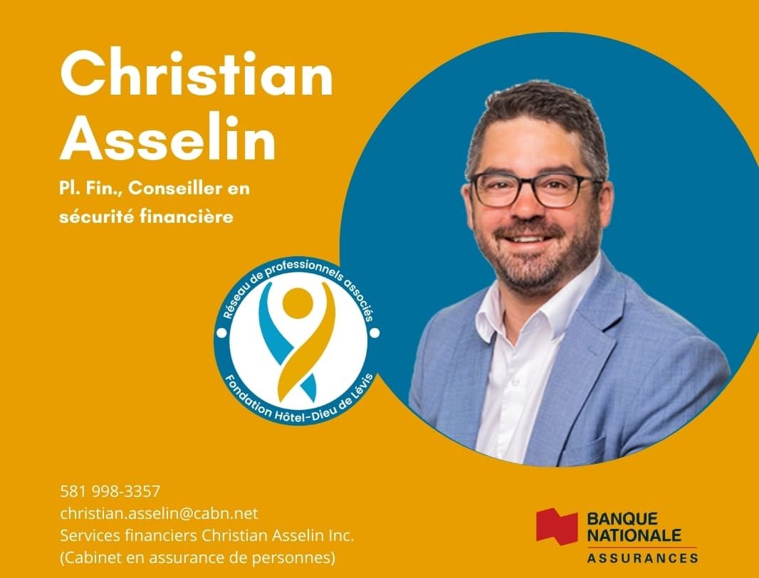 Christian Asselin, professionnel associé à la Fondation Hôtel-Dieu de Lévis