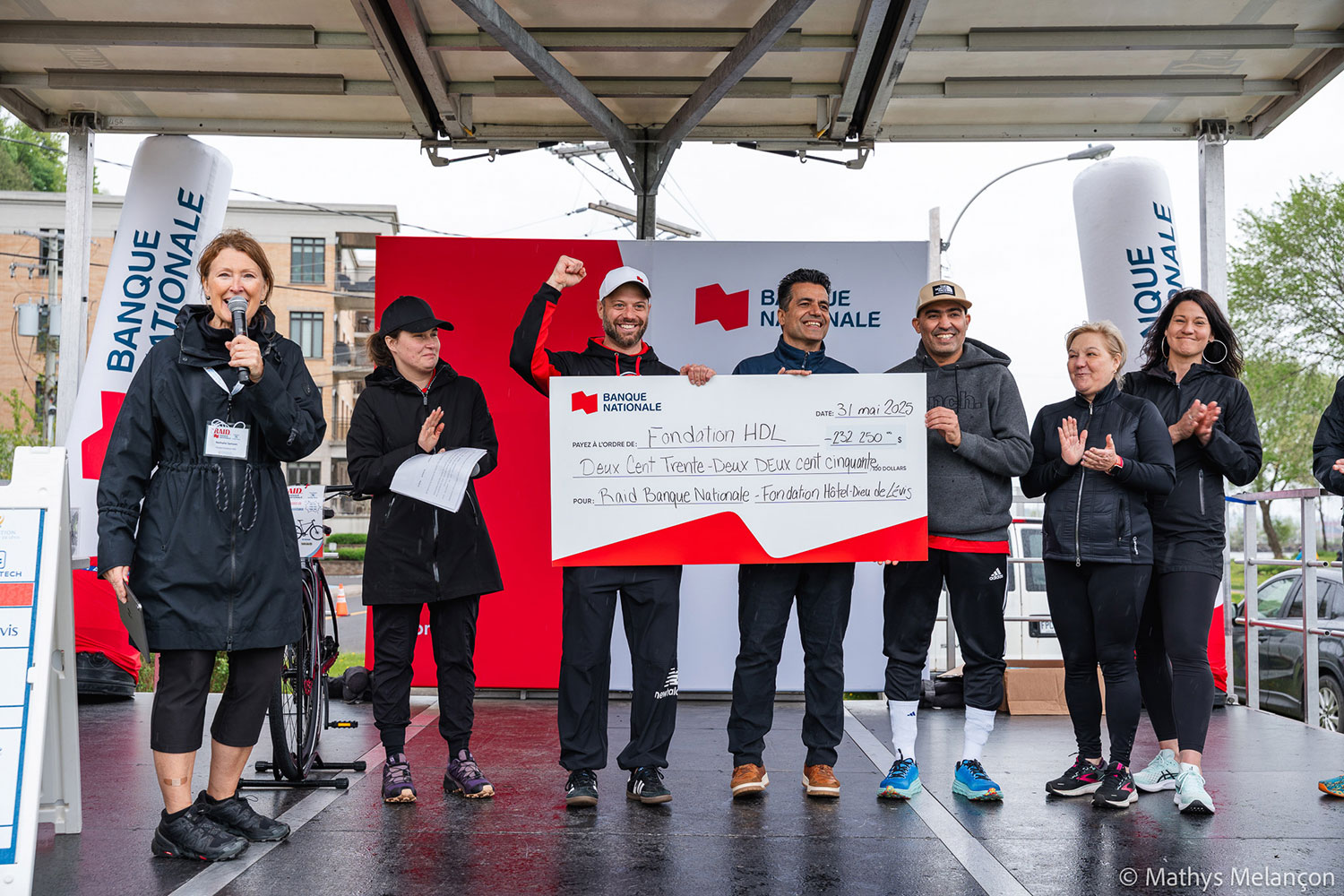 Chèque Raid Banque Nationale 2025 | Fondation Hôtel-Dieu de Lévis