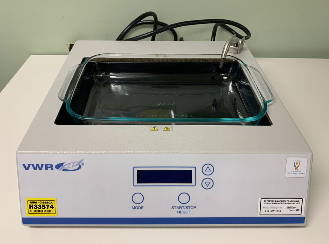 Bain de flottaison pour Microtome | Fondation Hôtel-Dieu de Lévis