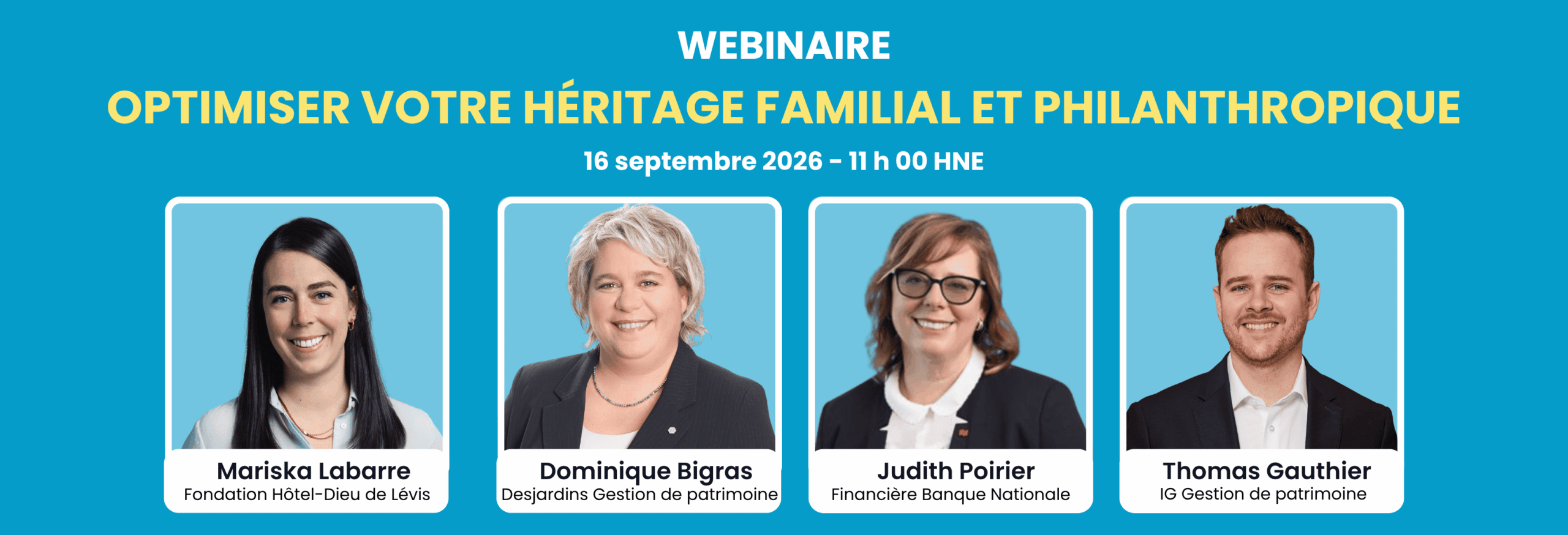 Webinaire 16 septembre à 11h | Optimiser votre héritage familial et philanthropique