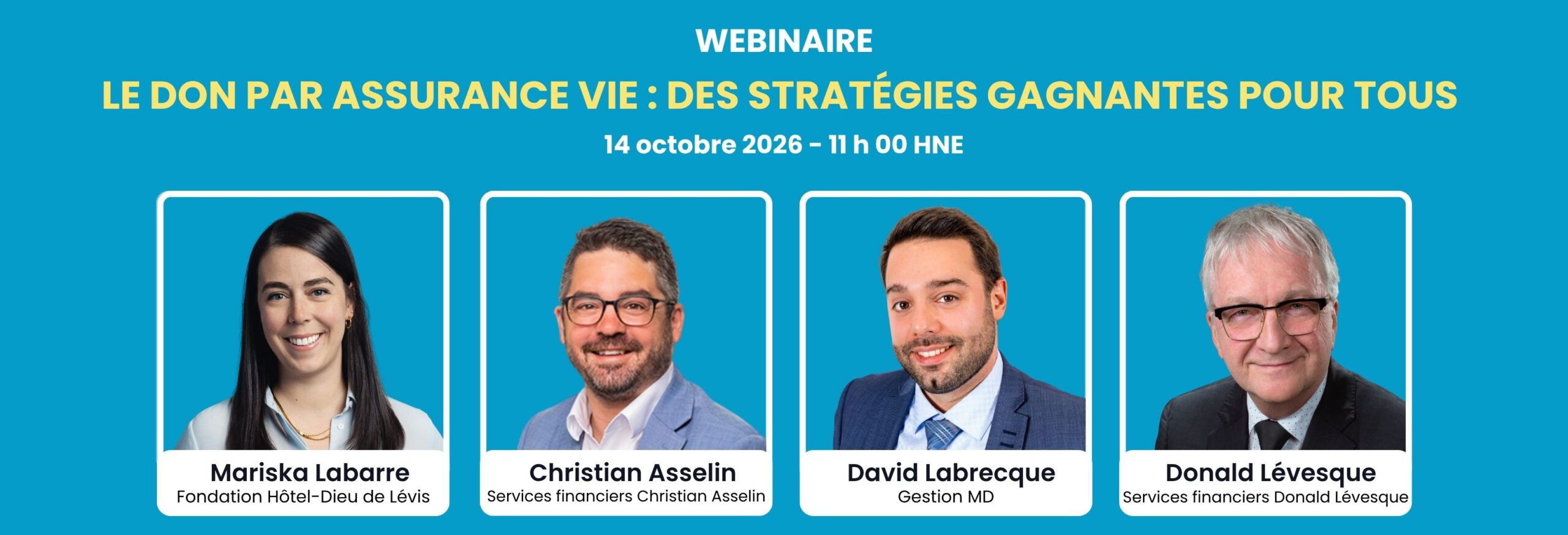 Webinaire Le don par assurance vie : des stratégies gagnantes pour tous | Fondation Hôtel-Dieu de Lévis